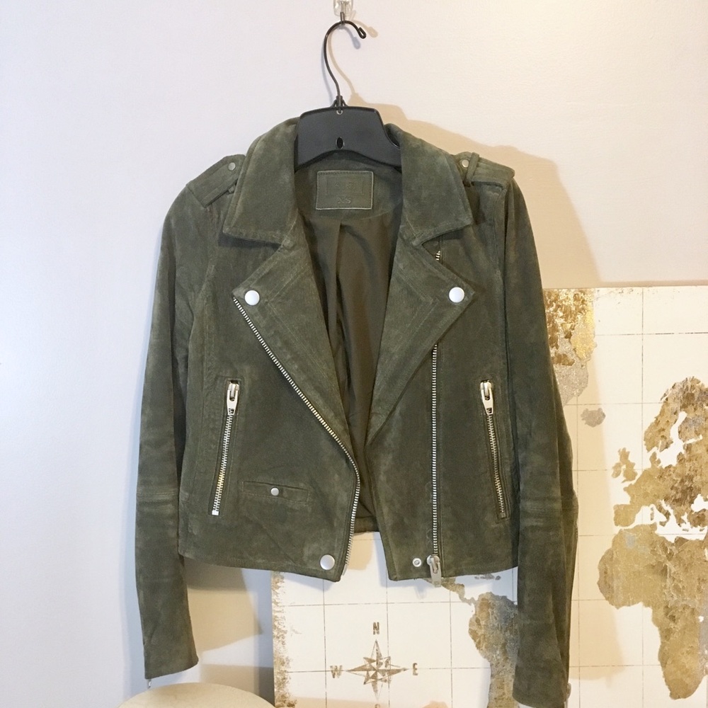 SL8 suede biker jacket